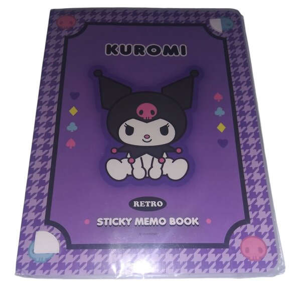 Hello Kitty "Kuromi" Retro Sticky Note Memo Book School Office Purple New - Picture 1 of 7